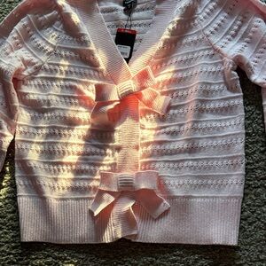 Express Pink Bow Detail Women's Cardigan